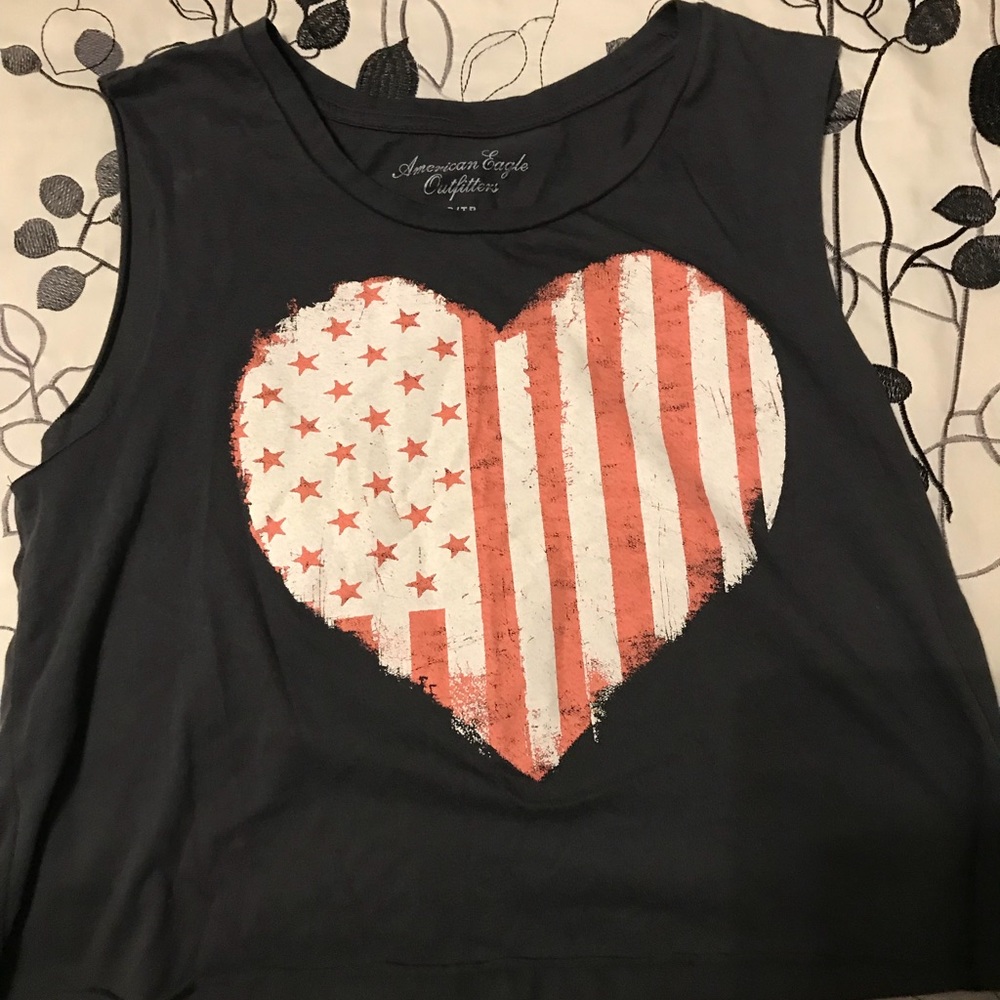 Dark grey crop top